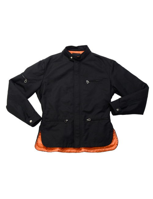 HERMES Black canvas parka size L