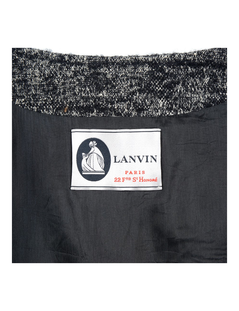 Manteau LANVIN lin gris T44