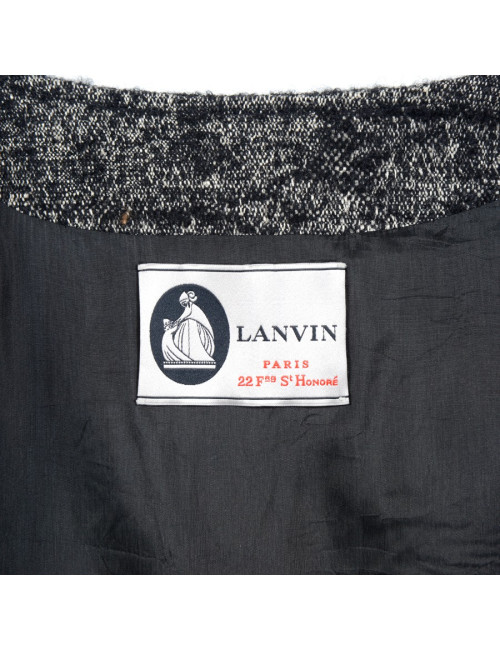 Manteau LANVIN lin gris T44