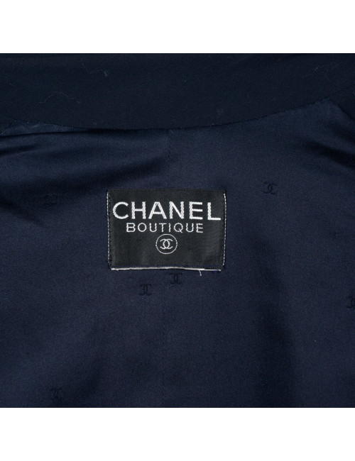 Manteau CHANEL  t 38 demi saison bleu marine