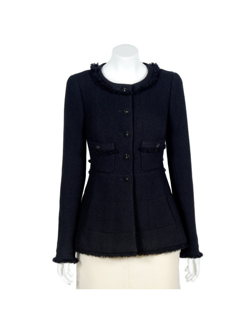 Veste CHANEL T36 laine noire