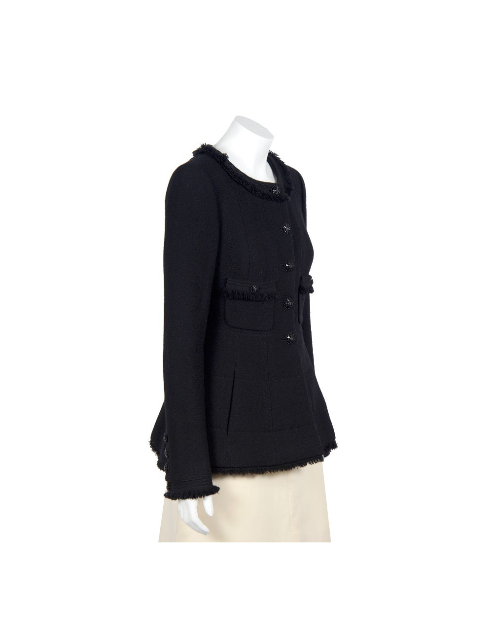 Black tweed jacket CHANEL T 36