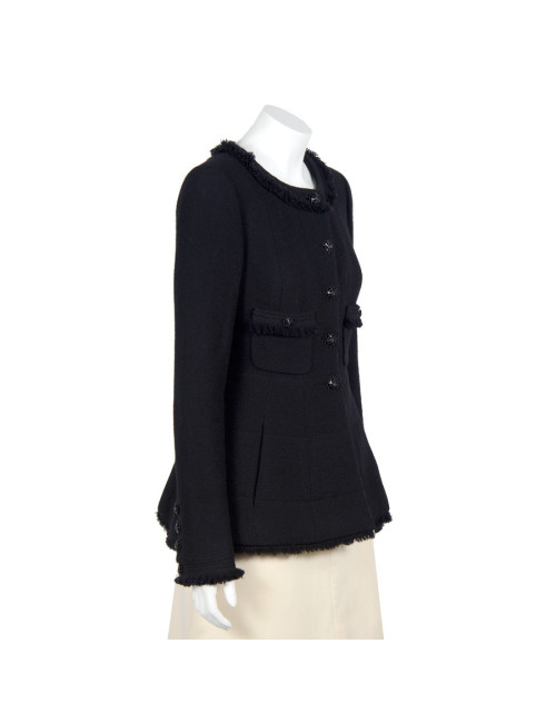 Veste CHANEL T36 laine noire