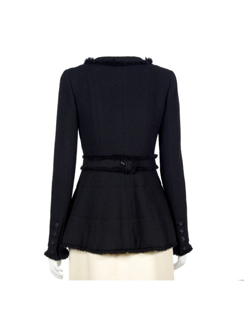 Veste CHANEL T36 laine noire