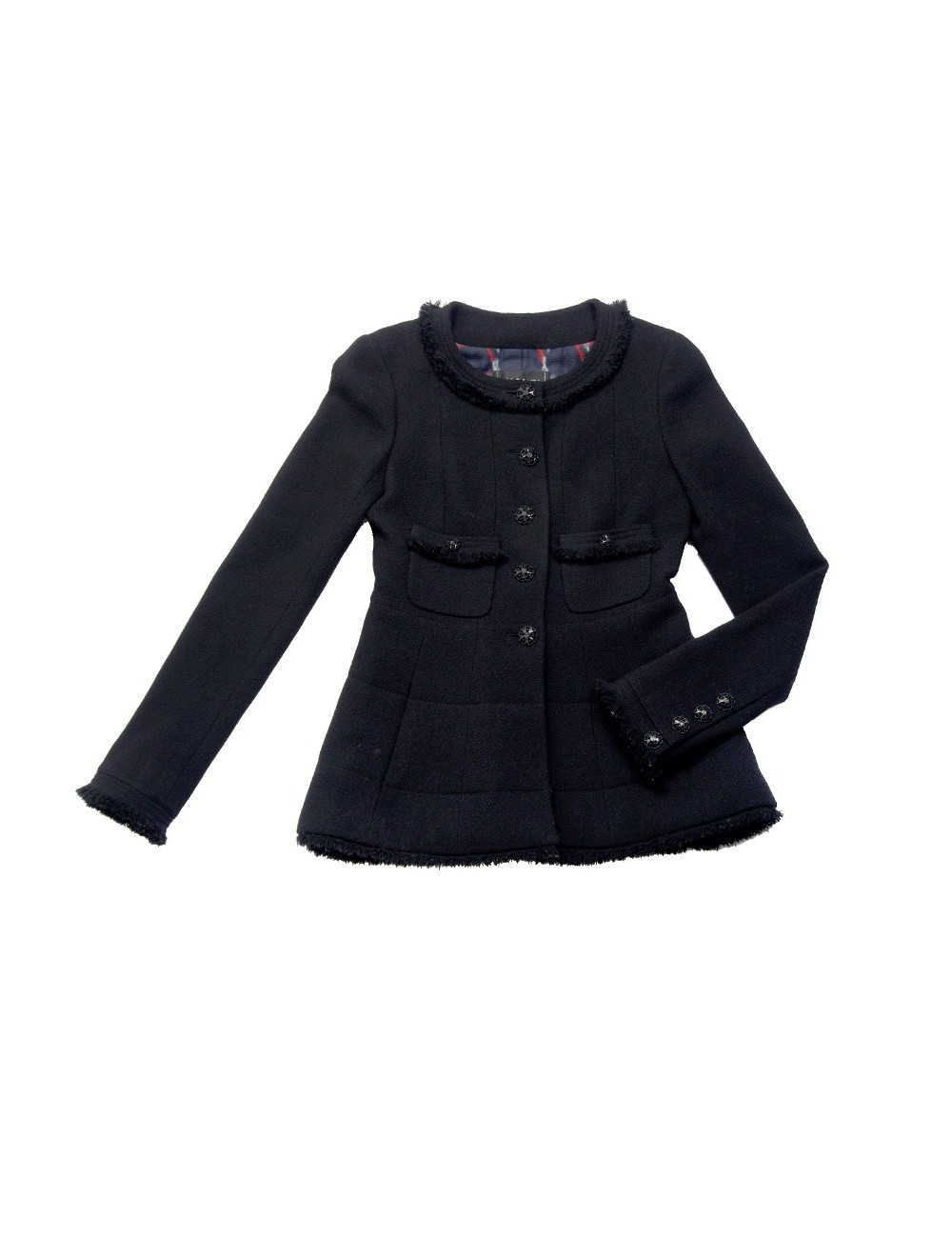 Black tweed jacket CHANEL T 36