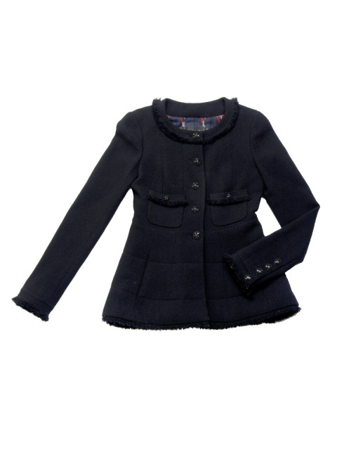 Black tweed jacket CHANEL T 36
