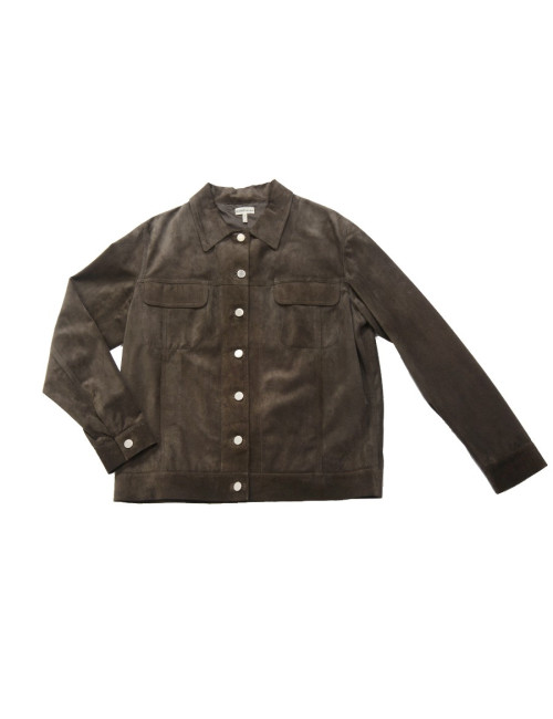 HERMES T42 (pecarie) leather jacket bronze