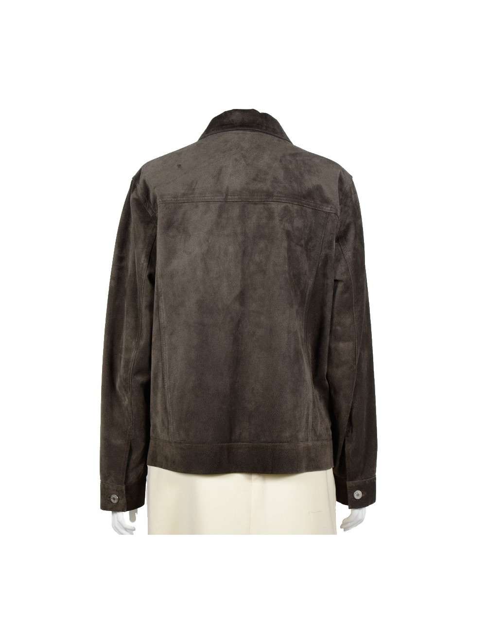 HERMES T42 (pecarie) leather jacket bronze