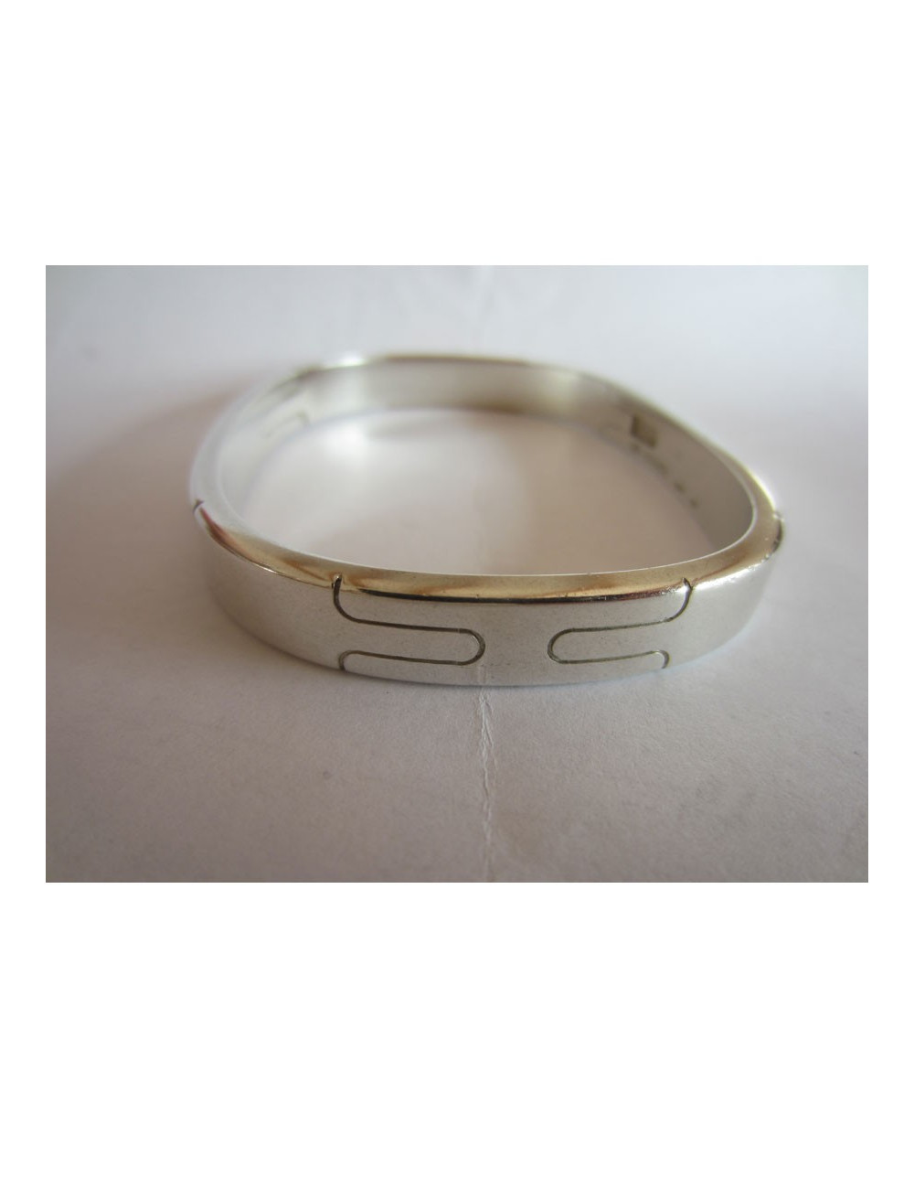 Bracelet ovale "PUZZLE" argent HERMÃˆS