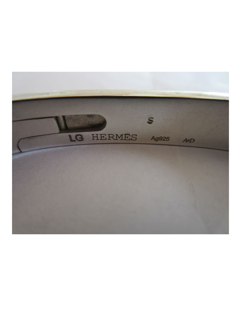 Oval bracelet "PUZZLE" Silver HERMES