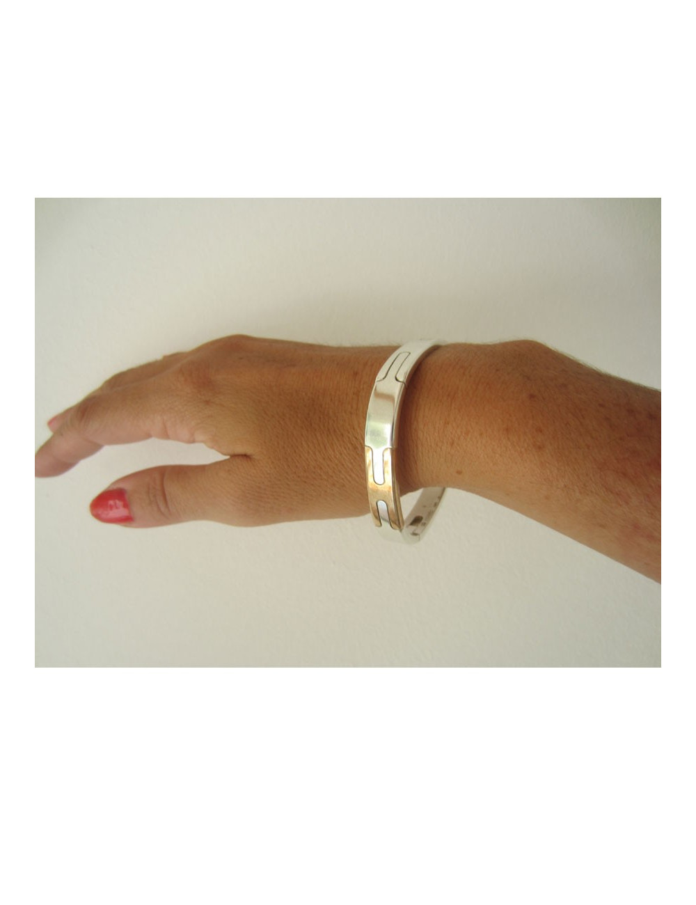 Oval bracelet "PUZZLE" Silver HERMES
