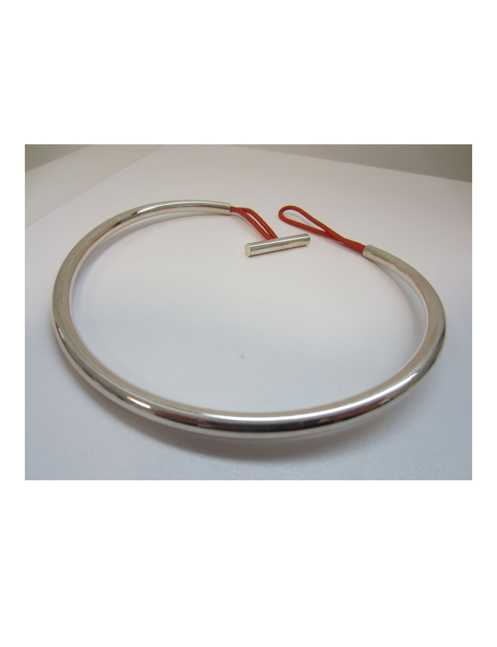 Ras massive silver neck HERMES necklace