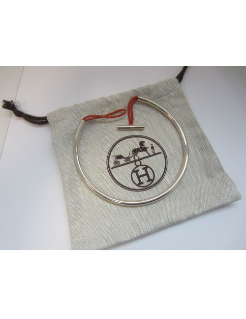 Collier ras de cou argent massif HERMÃˆS
