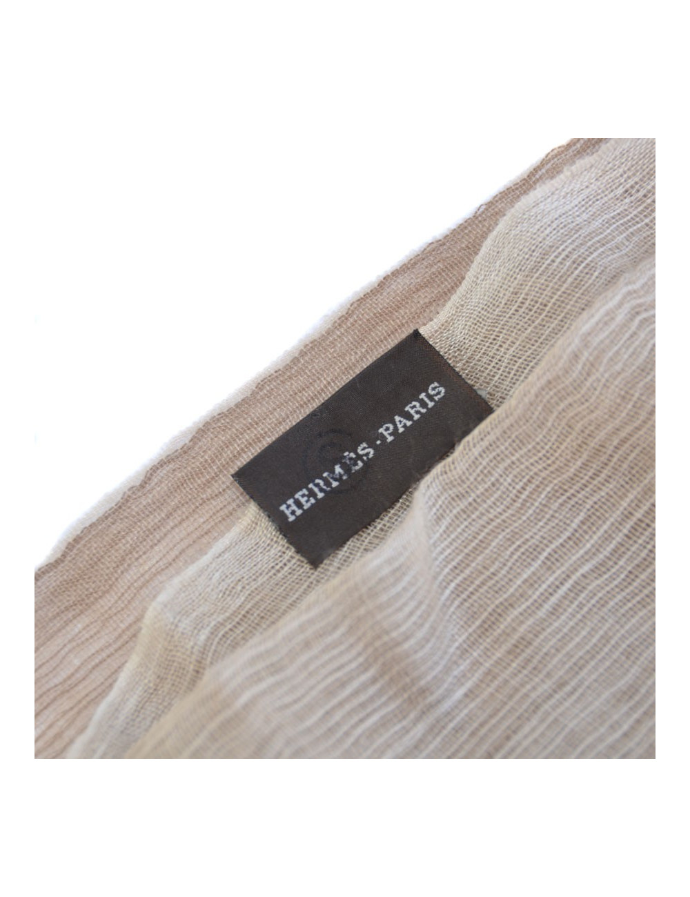 Etole HERMES Plume dans un dégradé de beige en cachemire et soie