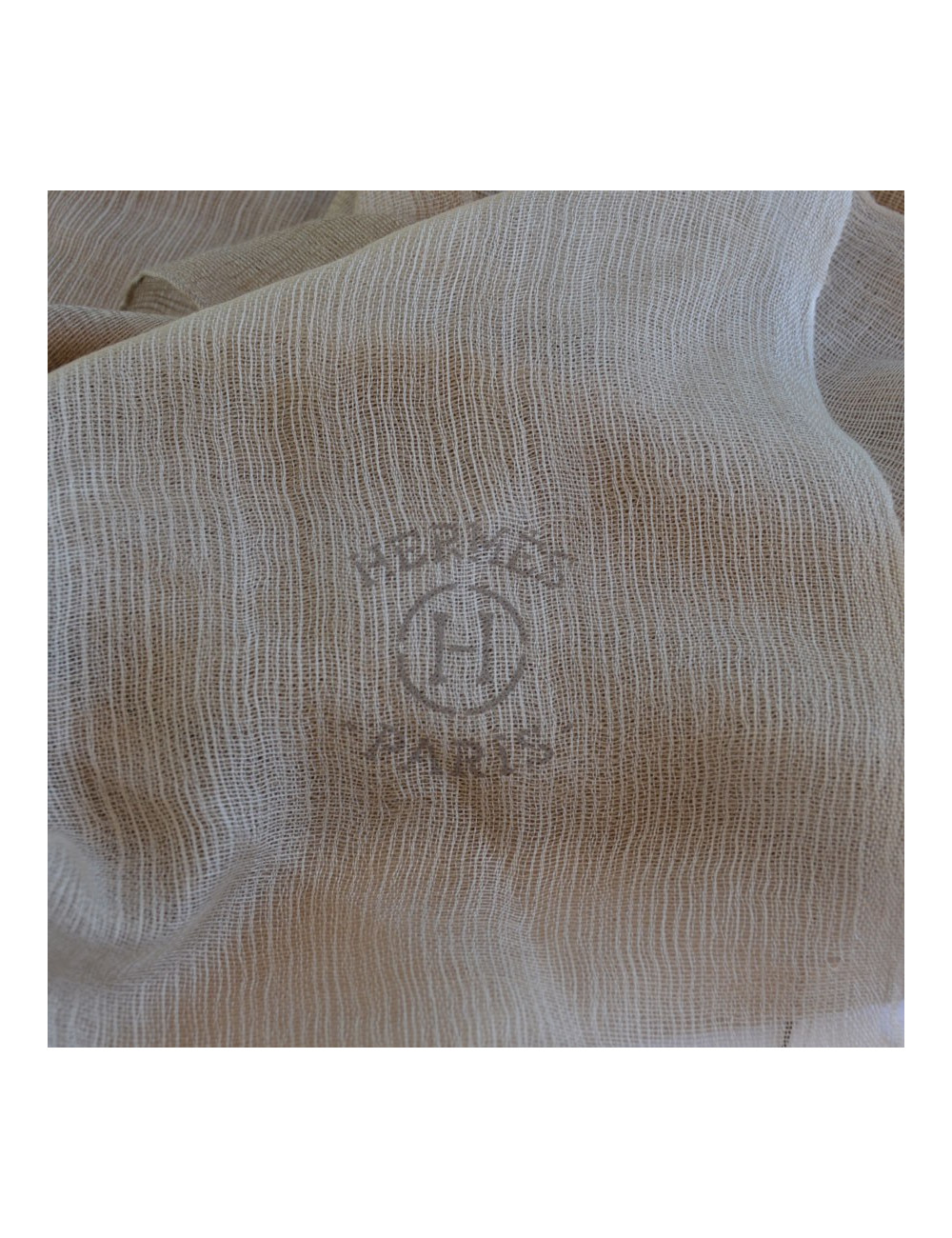 Etole HERMES Plume dans un dégradé de beige en cachemire et soie