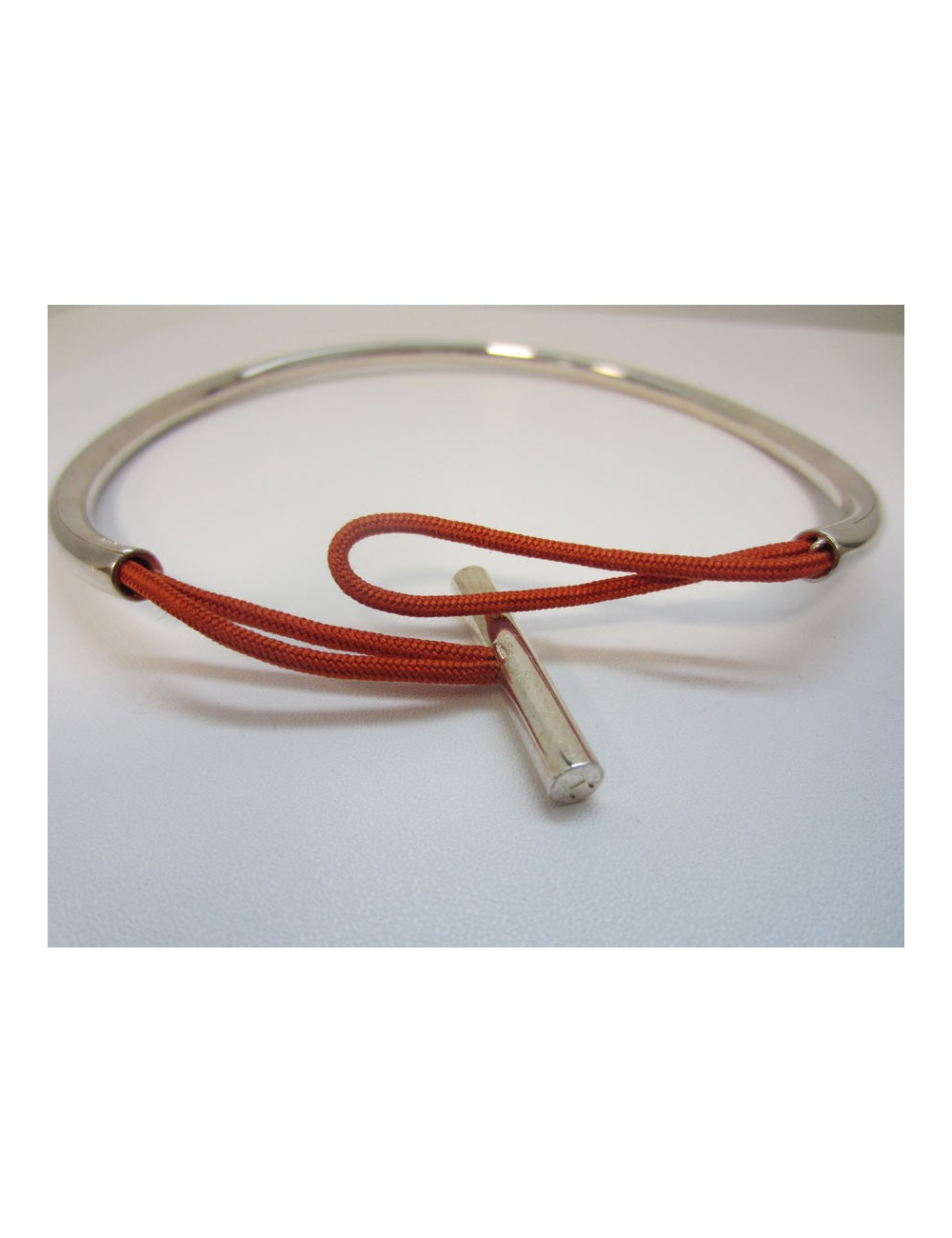 Collier ras de cou argent massif HERMÃˆS