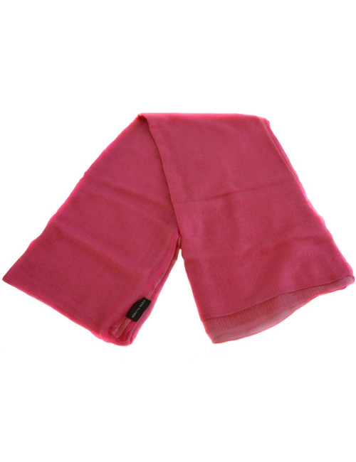 Scarf HERMES feather two-tone dark pink and light pink in cashmere and silk