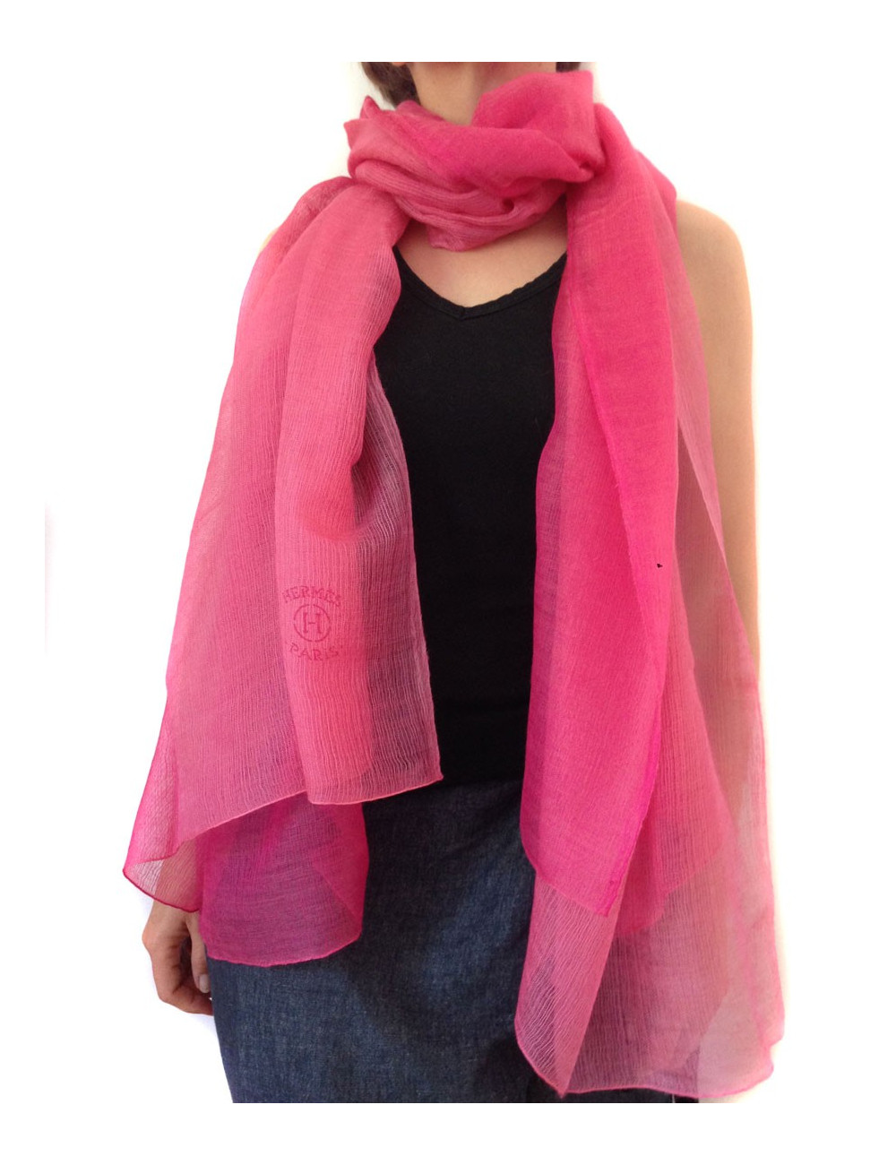 Etole HERMES Plume dans un dégradé de rose