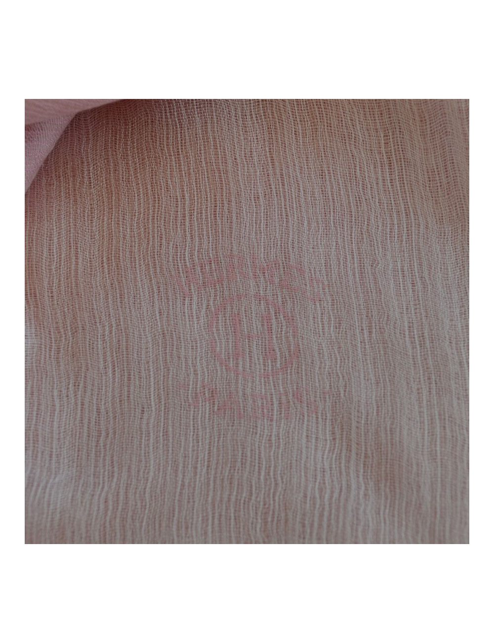 Scarf HERMES pale pink cashmere and silk