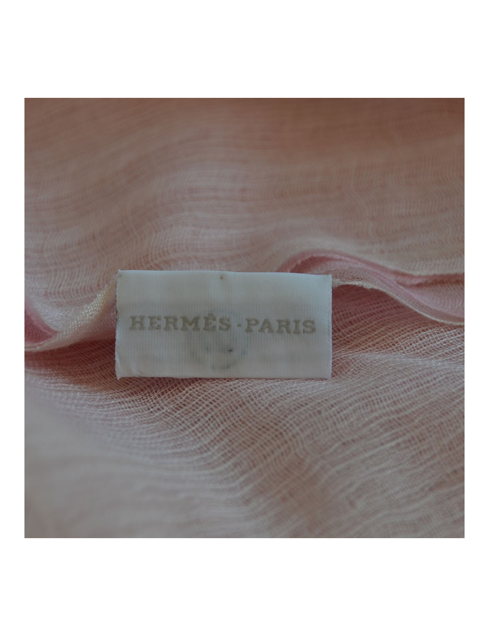Etole HERMES rose pâle en cachemire et soie