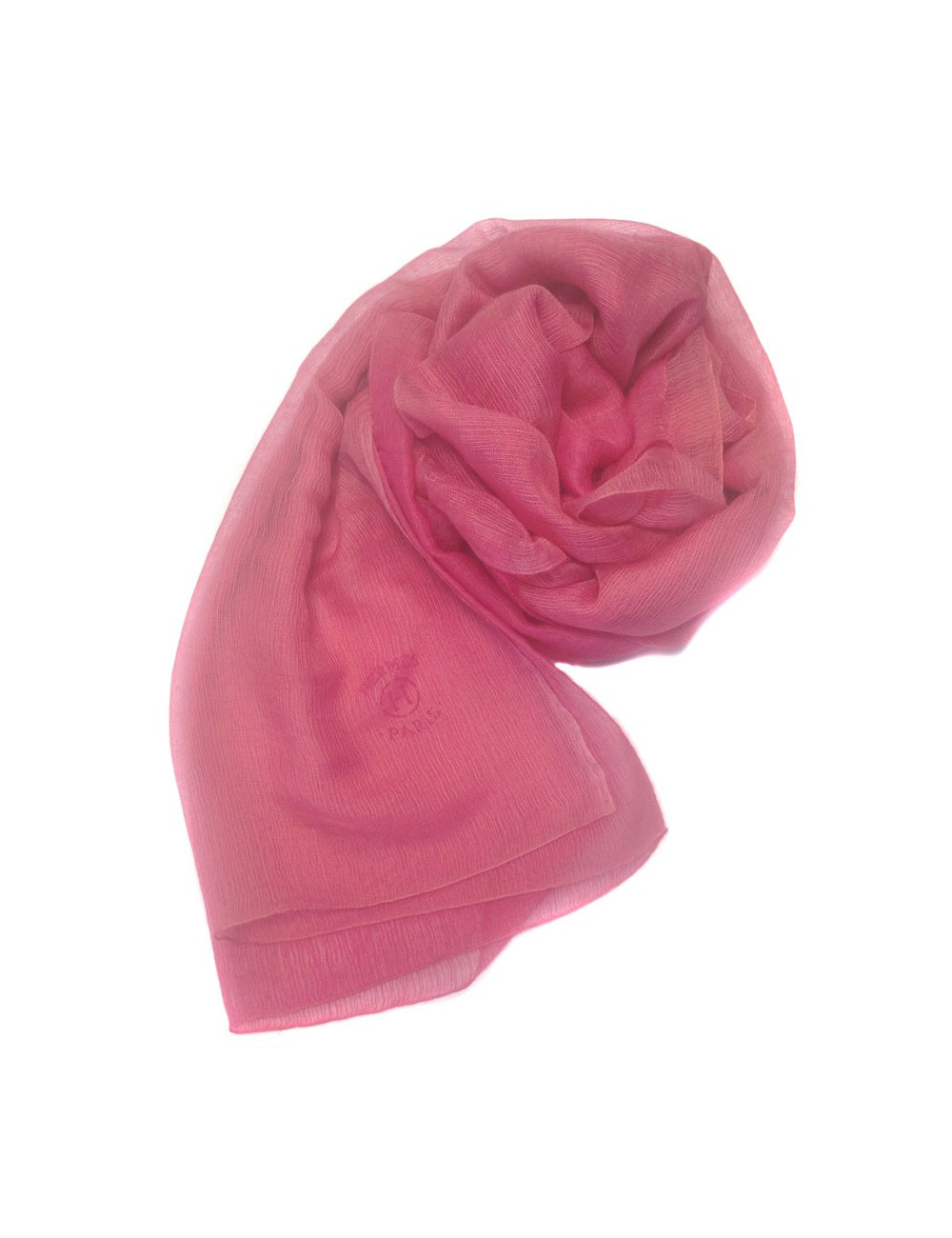 Etole HERMES Plume dans un dégradé de rose en cachemire et soie