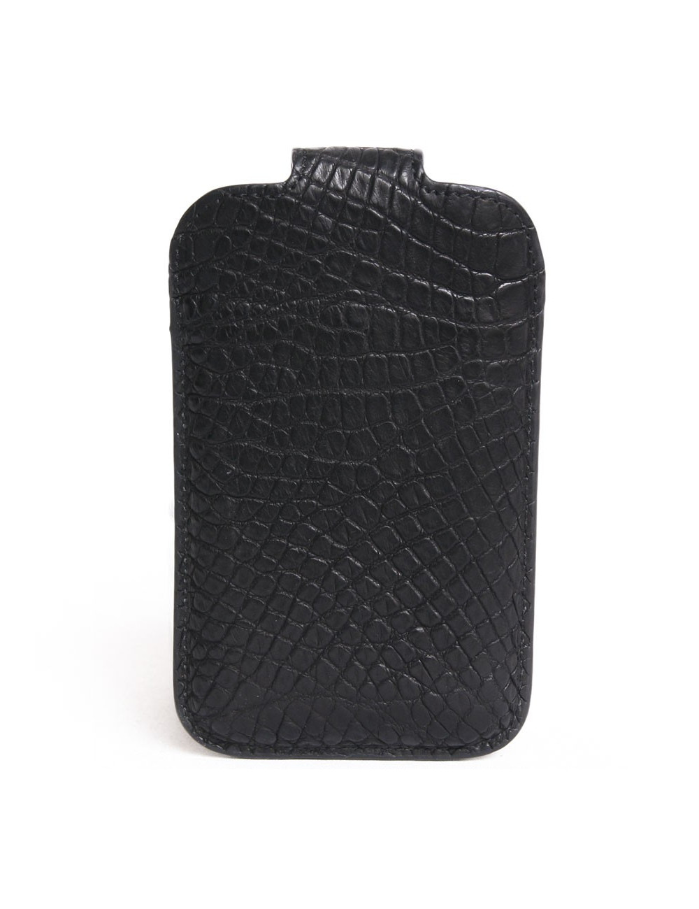 Etui BALMAIN cuir façon croco noir 