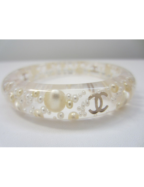 Plexi beaded CHANEL bracelet/bangle