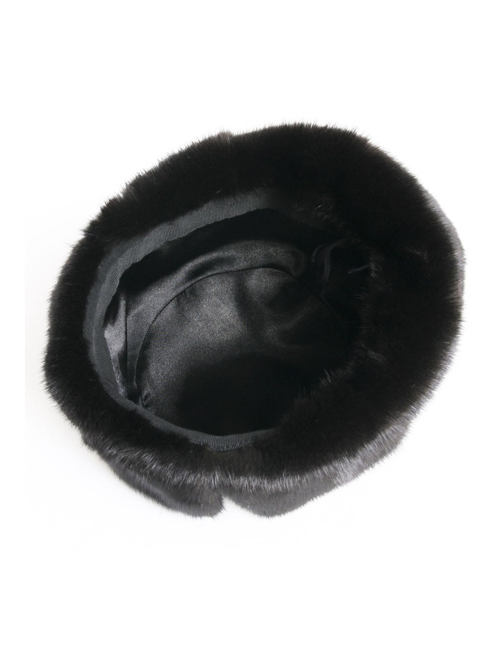 Unsigned Chapka In suede and black mink fur