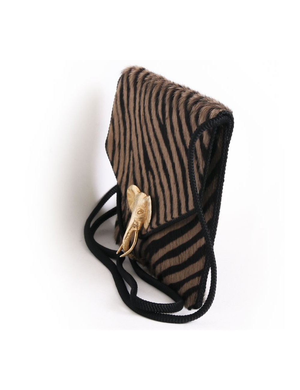 Sac pochette DOMINIQUE AURIANTIS bijou éléphant doré