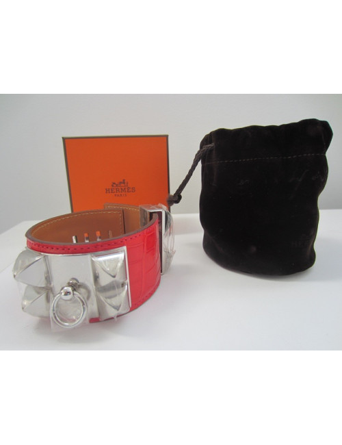 CDC geranium HERMES alligator bracelet