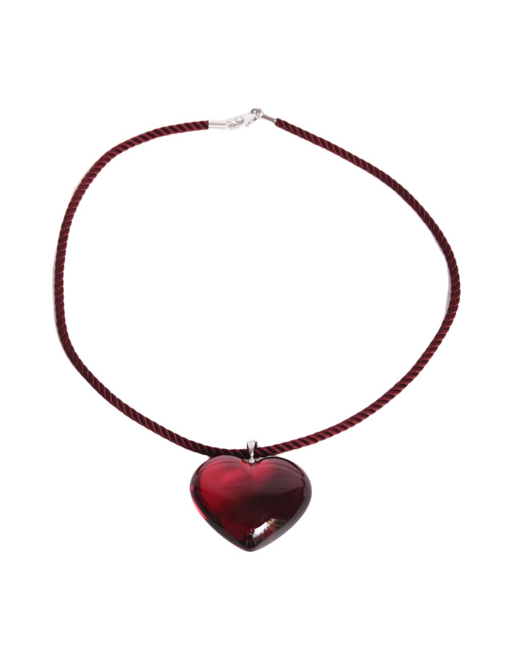 Pendentif BACCARAT  cœur rubis 