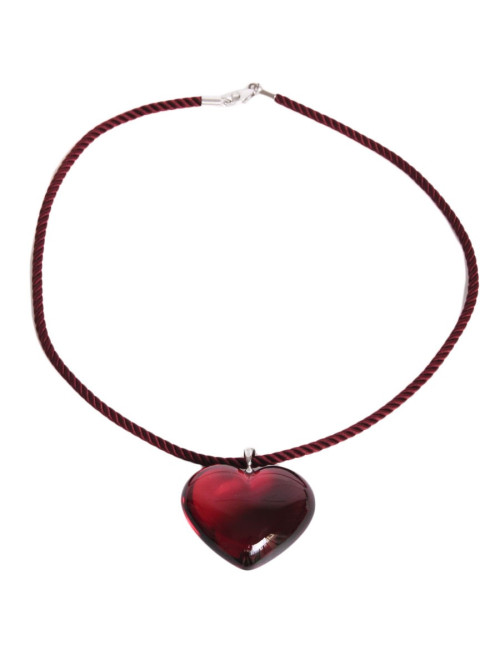 Pendentif BACCARAT  cœur rubis 
