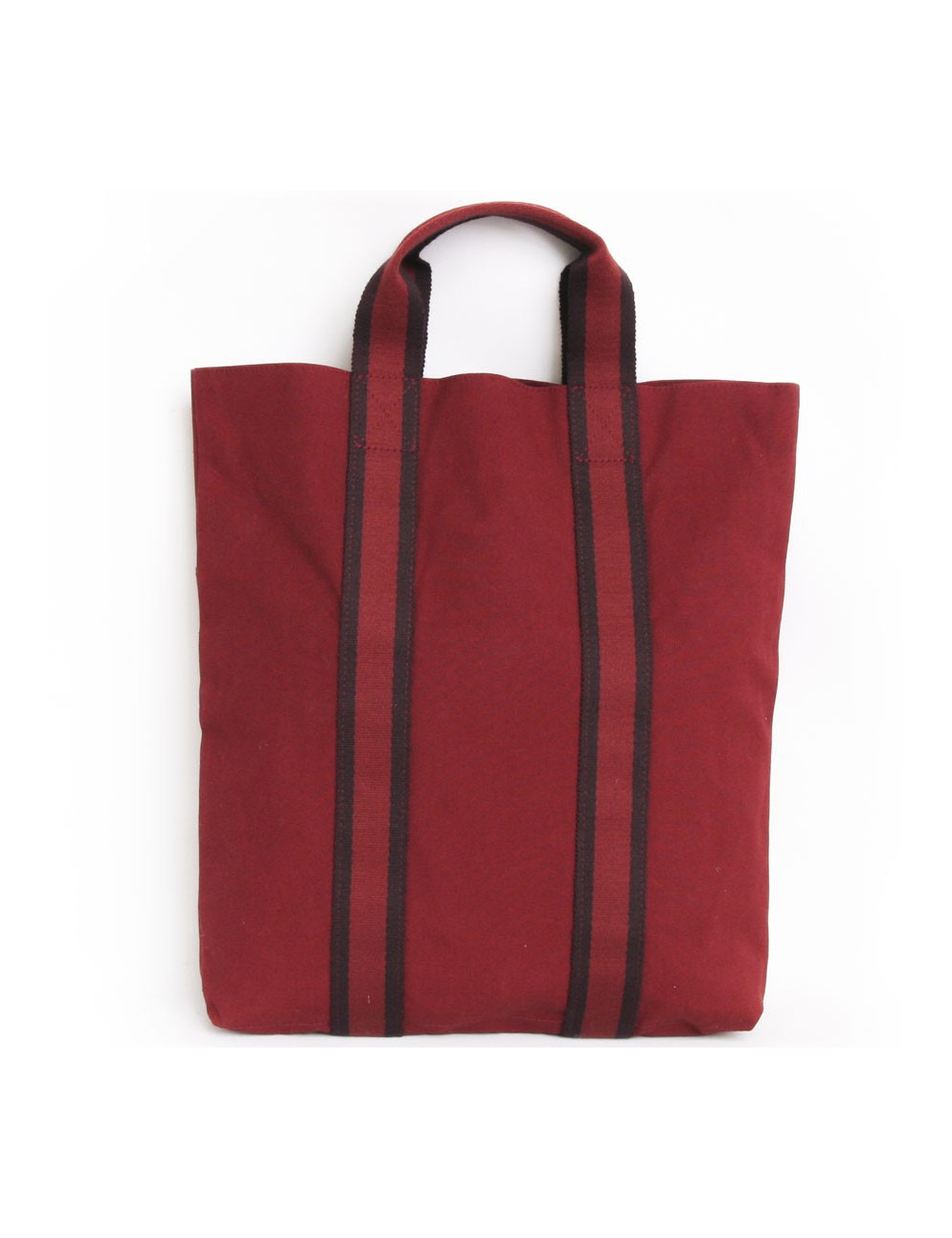 HERMES Bag Tote in red H canvas