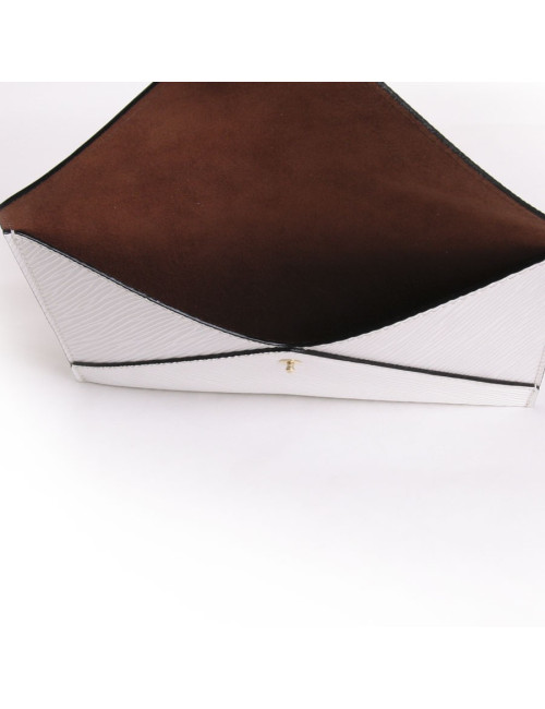 Pochette LOUIS VUITTON en cuir épi blanc