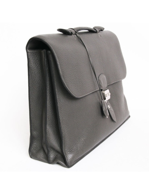 HERMES dispatches in taurillon clemence gray elephant backpack