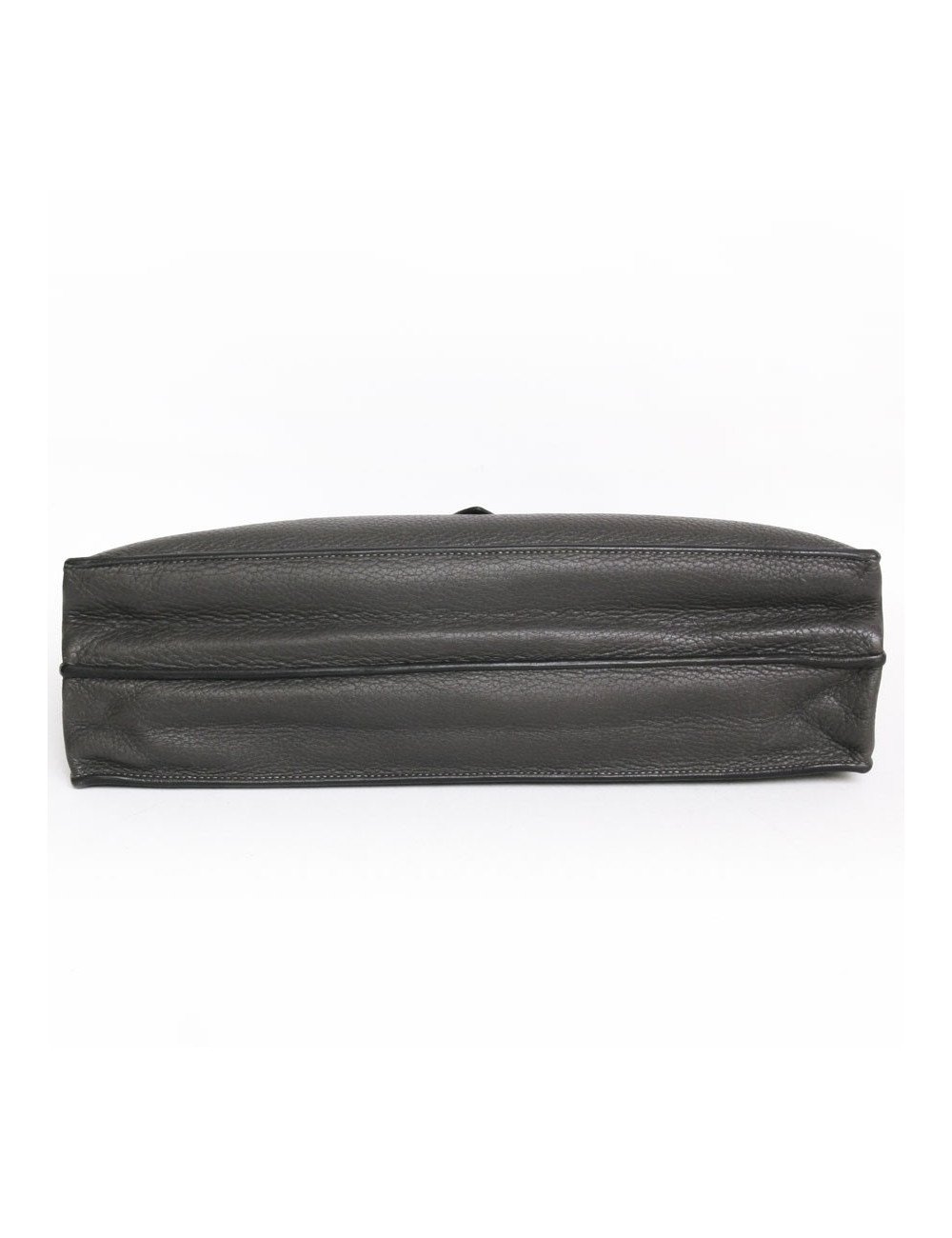 Sac à dépèches HERMES en taurillon clémence gris éléphant