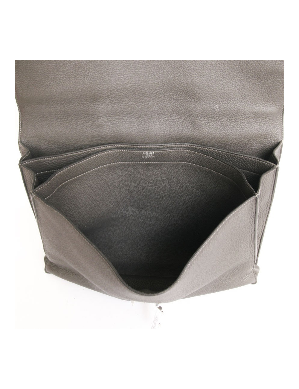 HERMES dispatches in taurillon clemence gray elephant backpack