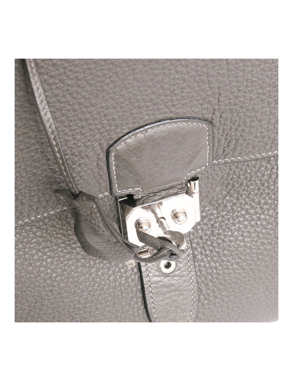 HERMES dispatches in taurillon clemence gray elephant backpack