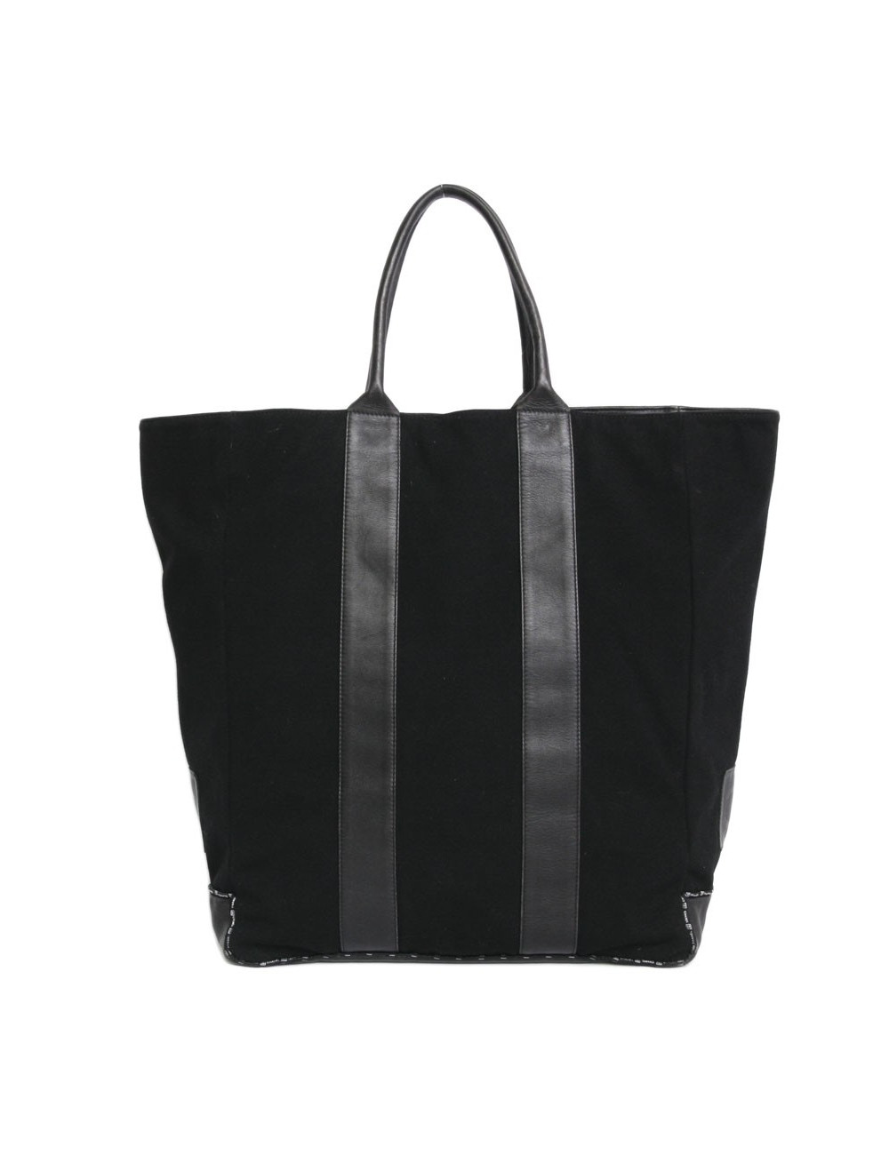 CHANEL tote bag in black jersey and leather