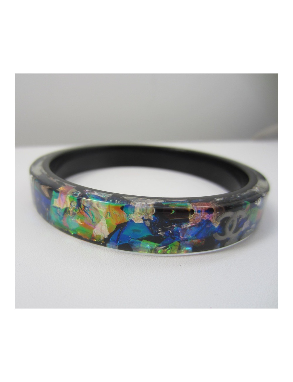 "Overlays" black CHANEL bracelet