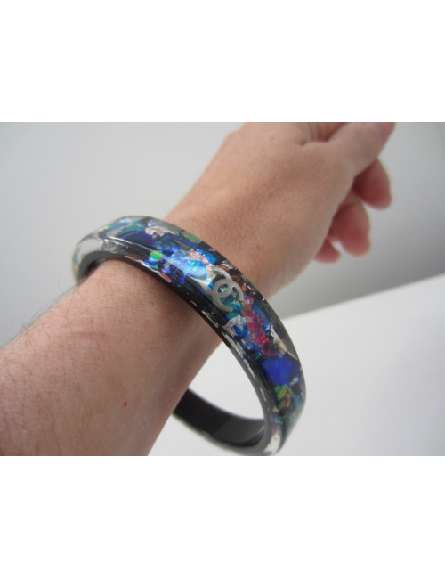 Bracelet "Incrustations" noir CHANEL