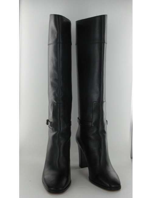 Bottes cuir noir LOUBOUTIN