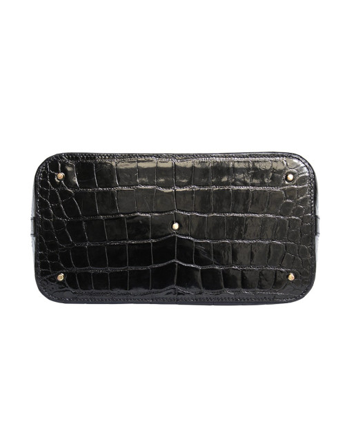 Sac "Alma" LOUIS VUITTON en cuir exotique alligator noir