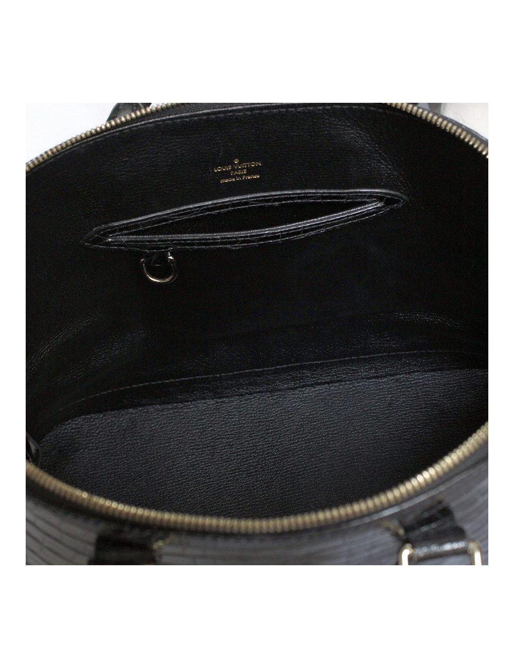 Sac "Alma" LOUIS VUITTON en cuir exotique alligator noir