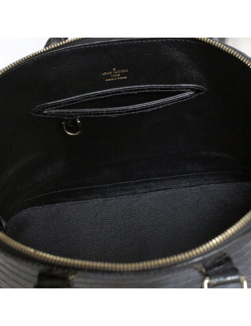 Sac "Alma" LOUIS VUITTON en cuir exotique alligator noir