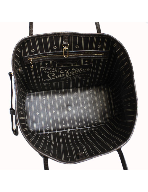 Sac "Neverfull" LOUIS VUITTON  matière alligator Sac "Neverfull" LOUIS VUITTON  alligator tabac mat souplr tabac mat souple