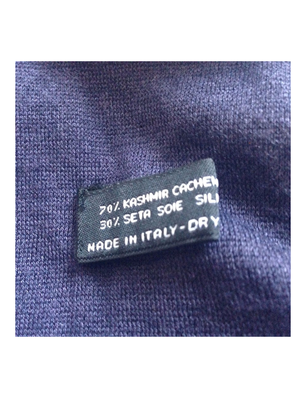 Blue CHANEL scarf dark cashmere, silk and Swarovski rhinestones