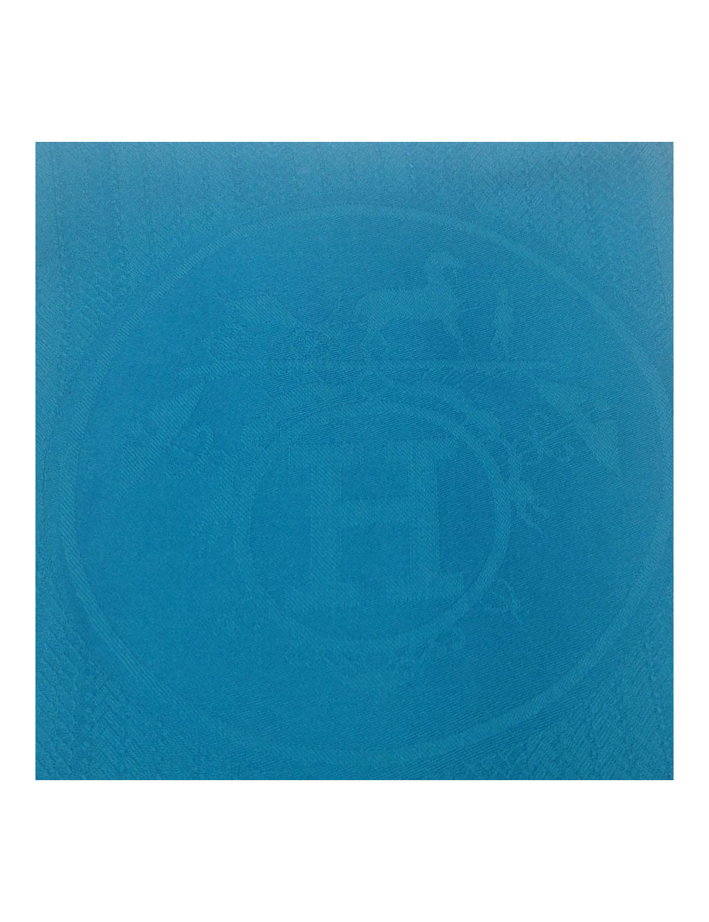 Blue HERMES scarf in cashmere jacquard and silk