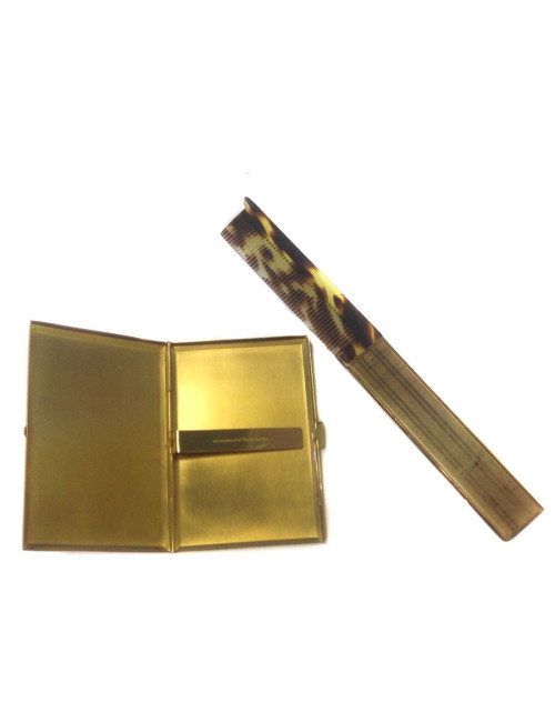 Door-mini cigarettes and his CHRISTIAN DIOR metal comb gold