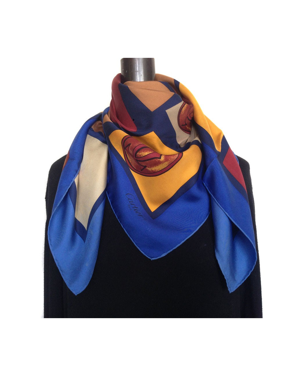 Foulard CARTIER vintage en soie